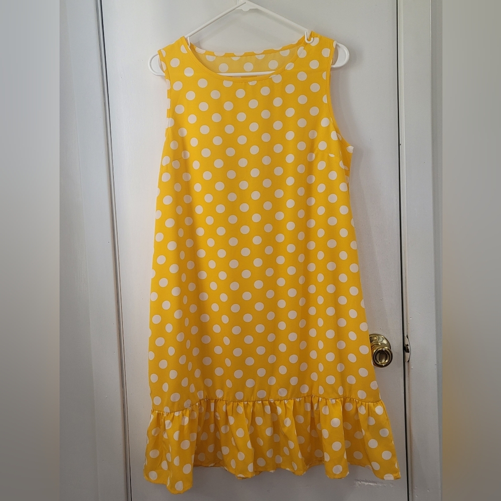Yellow Polka Dot Kids Dress
